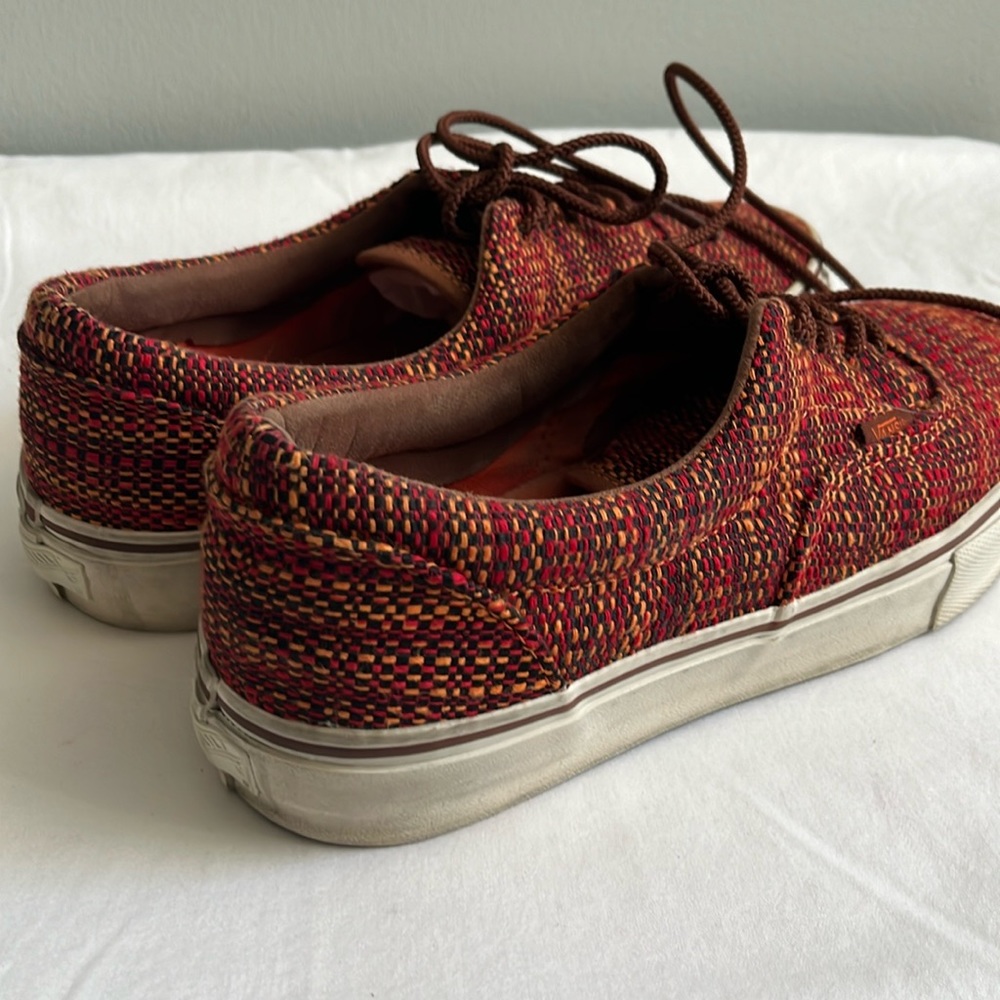 Prima Visione x Vans limited edition red orange woven lace up sneakers - Picture 5 of 9